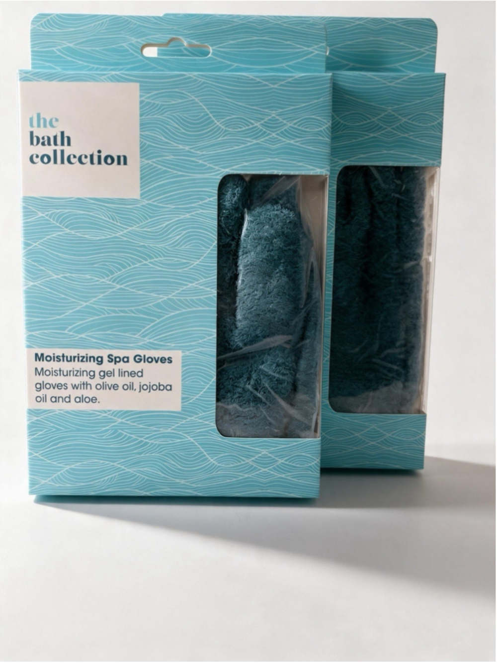 The Bath Collection Moisturizing Spa Gel Gloves 2 Pack Jojoba Olive Oil Aloe New
